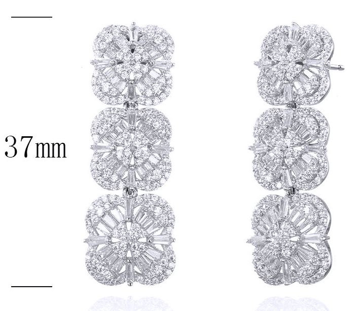 SE28249, Ladies' Moissanite Ring, S925, Rhodium Plated, White, 8.78g