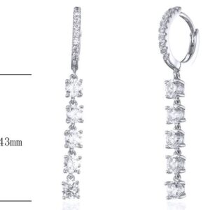 SE25898, Ladies' Moissanite Ring, S925, Rhodium Plated, White, 4.23g