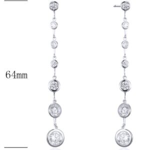 SE24463, Ladies' Moissanite Ring, S925, Rhodium Plated, White, 4.34g