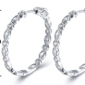 SE14135, Ladies' Moissanite Ring, S925, Rhodium Plated, White, 5.93g