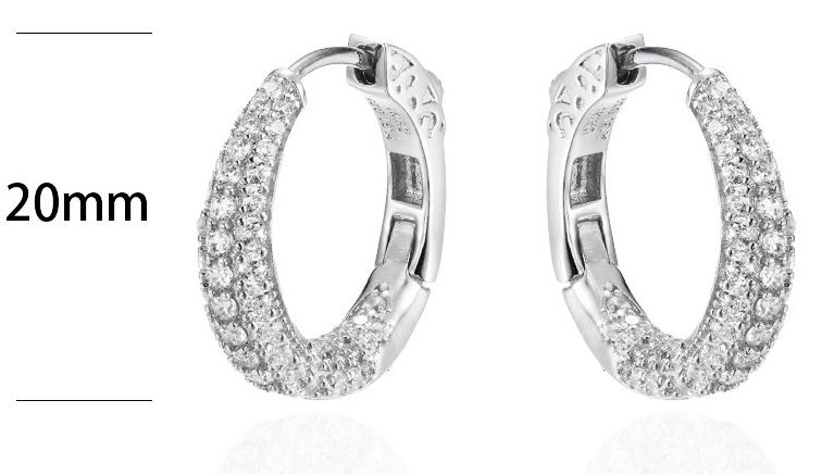 SE33588, Ladies' Moissanite Ring, S925, Rhodium Plated, White, 4.91g