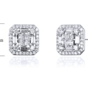SE24940, Ladies' Moissanite Ring, S925, Rhodium Plated, White, 2.64g