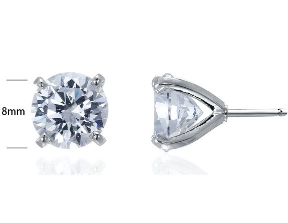 SE14913, Ladies' Moissanite Ring, S925, Rhodium Plated, White, 2.24g