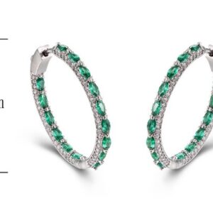SE23971, Ladies' Moissanite Earring, S925, Rhodium Plated, White, 7.1g