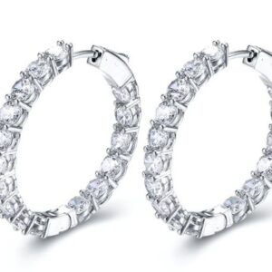 SE20059, Ladies' Moissanite Ring, S925, Rhodium Plated, White, 10.83g