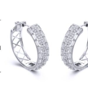 SE24988, Ladies' Moissanite Ring, S925, Rhodium Plated, White, 8.19g