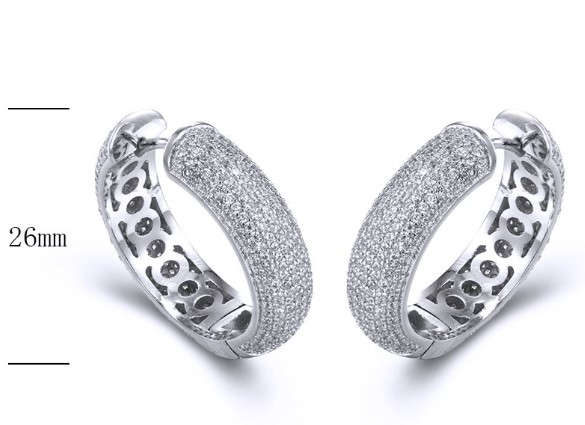 SE27730, Ladies' Moissanite Ring, S925, Rhodium Plated, White, 12.63g
