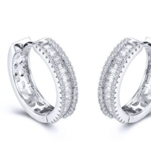 SE22282, Ladies' Moissanite Ring, S925, Rhodium Plated, White, 4.81g