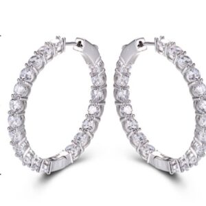 SE20060, Ladies' Moissanite Ring, S925, Rhodium Plated, White, 13.01g