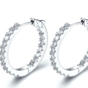 SE18929, Ladies' Moissanite Ring, S925, Rhodium Plated, White, 7.52g