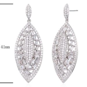SE20098, Ladies' Moissanite Ring, S925, Rhodium Plated, White, 7.21g