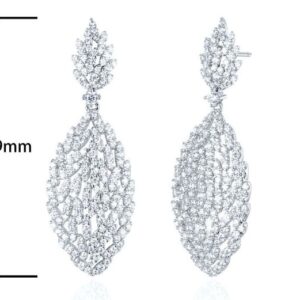 SE19003, Ladies' Moissanite Ring, S925, Rhodium Plated, White, 9.18g