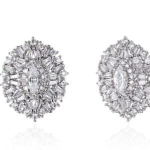 SE20761, Ladies' Moissanite Ring, S925, Rhodium Plated, White, 4.4g