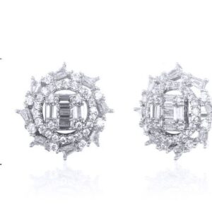 SE24718, Ladies' Moissanite Ring, S925, Rhodium Plated, White, 2.94g