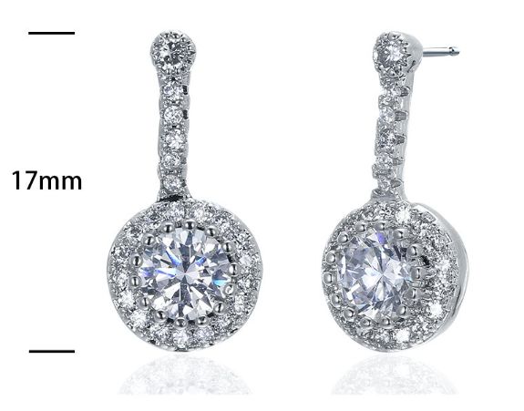 SE13506, Ladies' Moissanite Ring, S925, Rhodium Plated, White, 2.4g