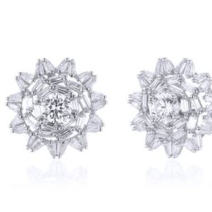 SE21801, Ladies' Moissanite Ring, S925, Rhodium Plated, White, 4.77g