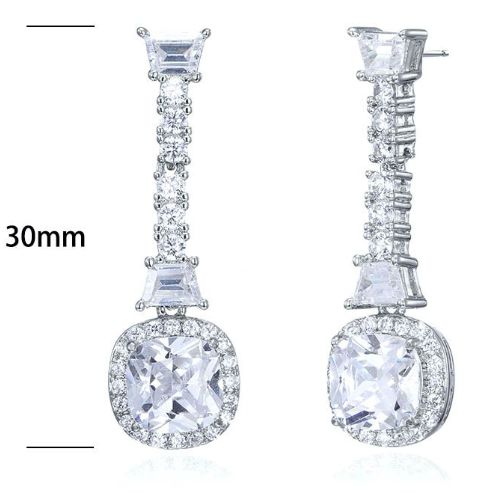 SE17428, Ladies' Moissanite Ring, S925, Rhodium Plated, White, 5.25g