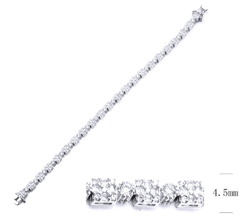 SB12562, Ladies' Moissanite Ring, S925, Rhodium Plated, White, 11.15g