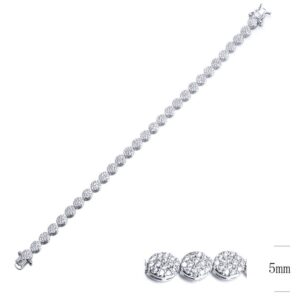SB09728, Ladies' Moissanite Ring, S925, Rhodium Plated, White, 10.29g
