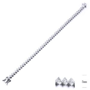 SB12578, Ladies' Moissanite Ring, S925, Rhodium Plated, White, 14g