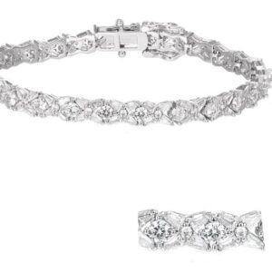 SB16561, Ladies' Moissanite Ring, S925, Rhodium Plated, White, 12.63g