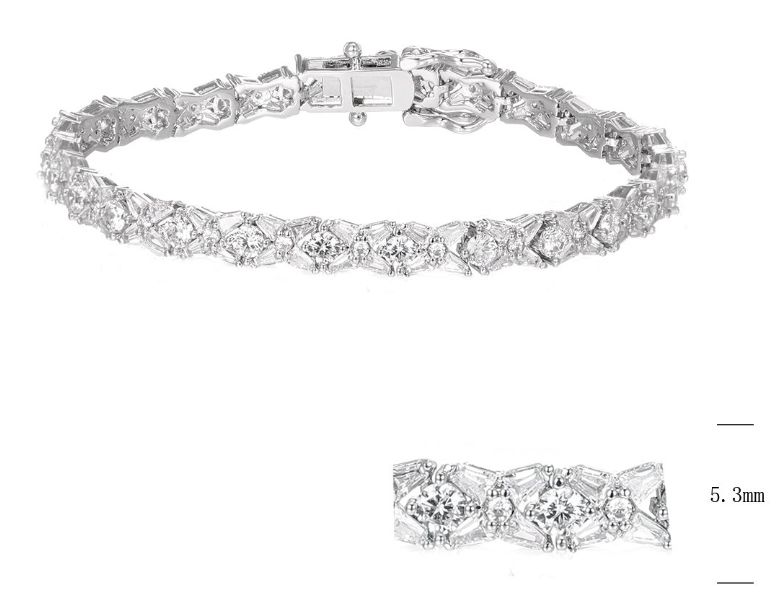 SB16561, Ladies' Moissanite Ring, S925, Rhodium Plated, White, 12.63g