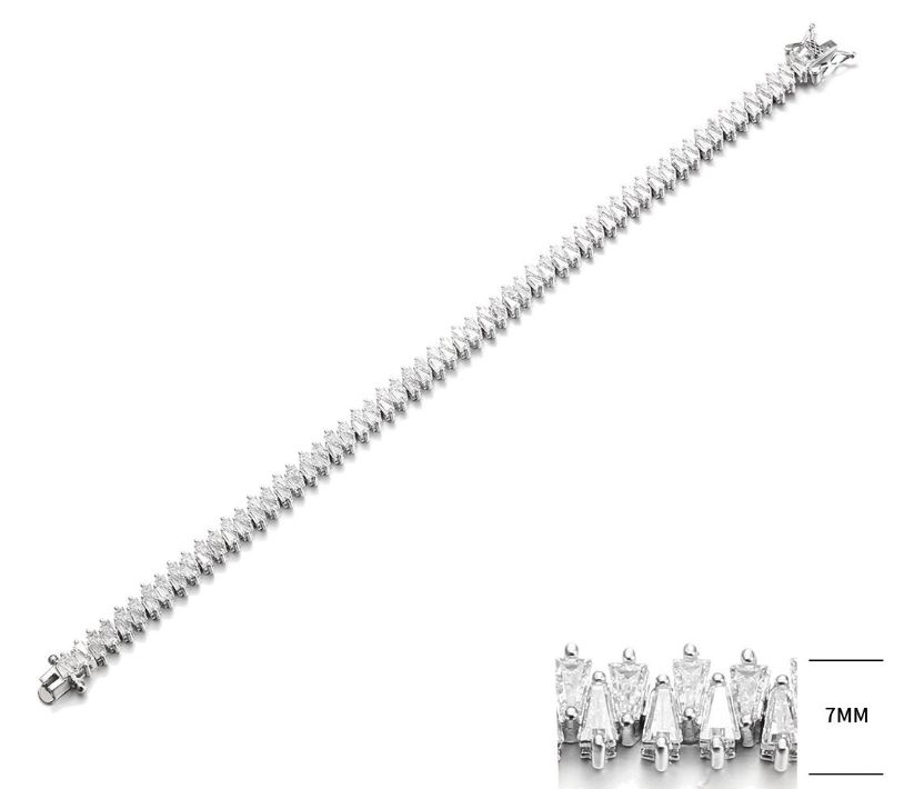 SB13129, Ladies' Moissanite Ring, S925, Rhodium Plated, White, 11.6g