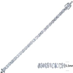 SB07506, Ladies' Moissanite Ring, S925, Rhodium Plated, White, 15.17g