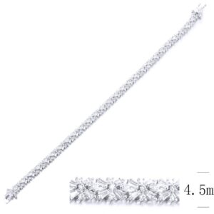 SB10630, Ladies' Moissanite Ring, S925, Rhodium Plated, White, 9.36g