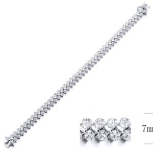 SB11333, Ladies' Moissanite Ring, S925, Rhodium Plated, White, 15.94g