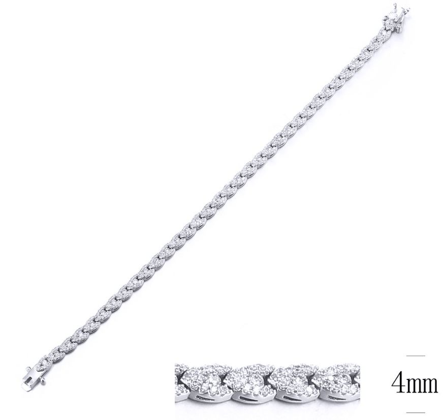 SB10648, Ladies' Moissanite Ring, S925, Rhodium Plated, White, 9.87g