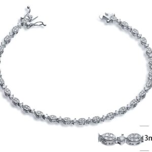 SB05439, Ladies' Moissanite Ring, S925, Rhodium Plated, White, 5.85g
