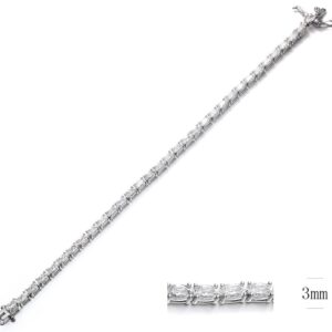 SB09314, Ladies' Moissanite Ring, S925, Rhodium Plated, White, 10.24g