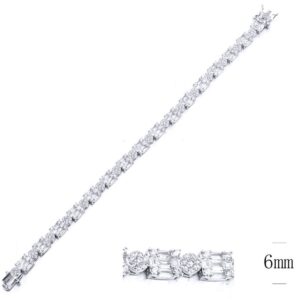 SB10278, Ladies' Moissanite Ring, S925, Rhodium Plated, White, 11.19g