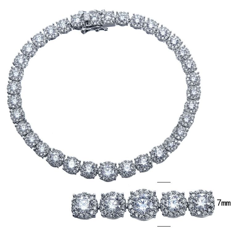 SB07252, Ladies' Moissanite Ring, S925, Rhodium Plated, White, 13.3g
