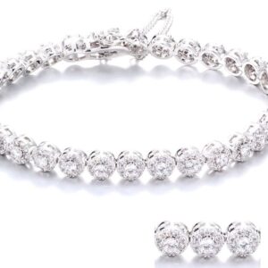 SB08749, Ladies' Moissanite Ring, S925, Rhodium Plated, White, 13g