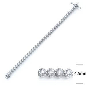 SB03817, Ladies' Moissanite Ring, S925, Rhodium Plated, White, 10.8g