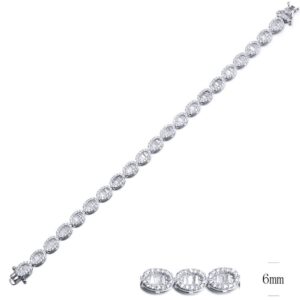 SB09736, Ladies' Moissanite Ring, S925, Rhodium Plated, White, 11.82g