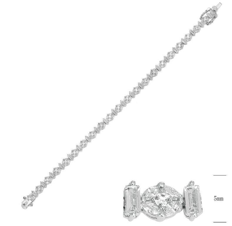 SB14889, Ladies' Moissanite Ring, S925, Rhodium Plated, White, 9.81g