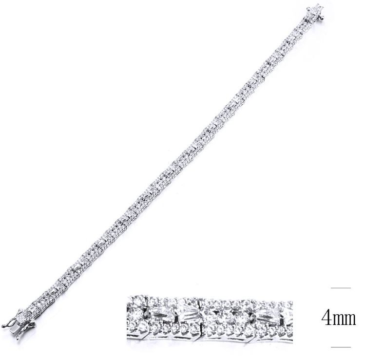 SB11327, Ladies' Moissanite Ring, S925, Rhodium Plated, White, 12.4g