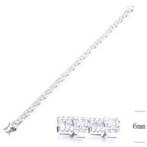 SB12581, Ladies' Moissanite Ring, S925, Rhodium Plated, White, 14g