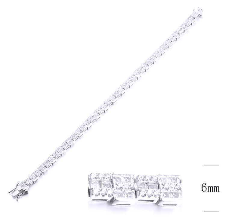 SB12581, Ladies' Moissanite Ring, S925, Rhodium Plated, White, 14g