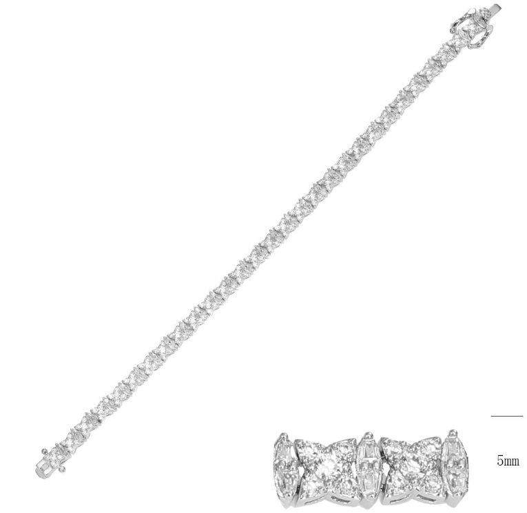 SB14894, Ladies' Moissanite Ring, S925, Rhodium Plated, White, 11.9g