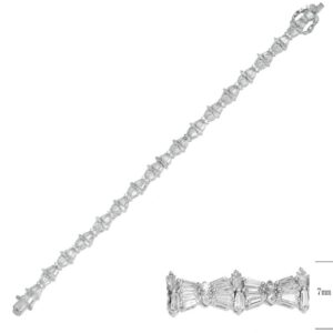 SB14891, Ladies' Moissanite Ring, S925, Rhodium Plated, White, 11.75g