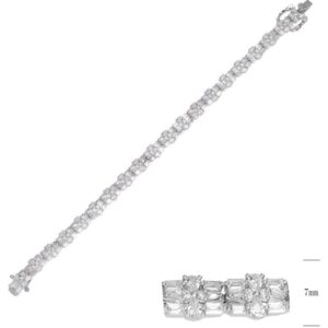 SB14907, Ladies' Moissanite Ring, S925, Rhodium Plated, White, 12.45g