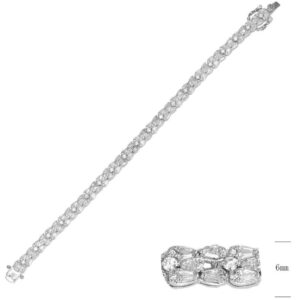 SB14890, Ladies' Moissanite Ring, S925, Rhodium Plated, White, 11.78g