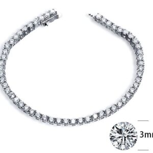 SB05169, Ladies' Moissanite Ring, S925, Rhodium Plated, White, 12.4g