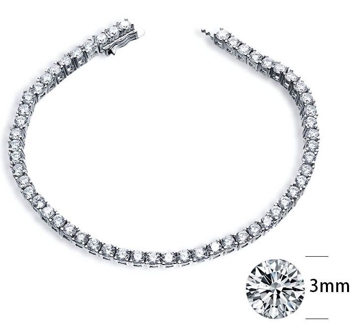 SB05169, Ladies' Moissanite Ring, S925, Rhodium Plated, White, 12.4g