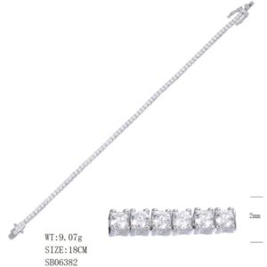 SB06382, Ladies' Moissanite Ring, S925, Rhodium Plated, White, 6.49g