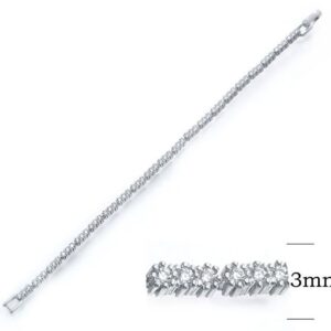 SB03412, Ladies' Moissanite Ring, S925, Rhodium Plated, White, 8.16g